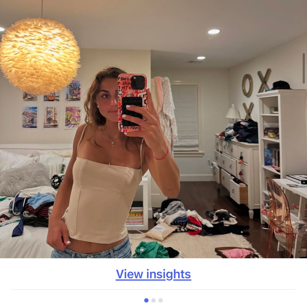 Edikted Tan Corset Top